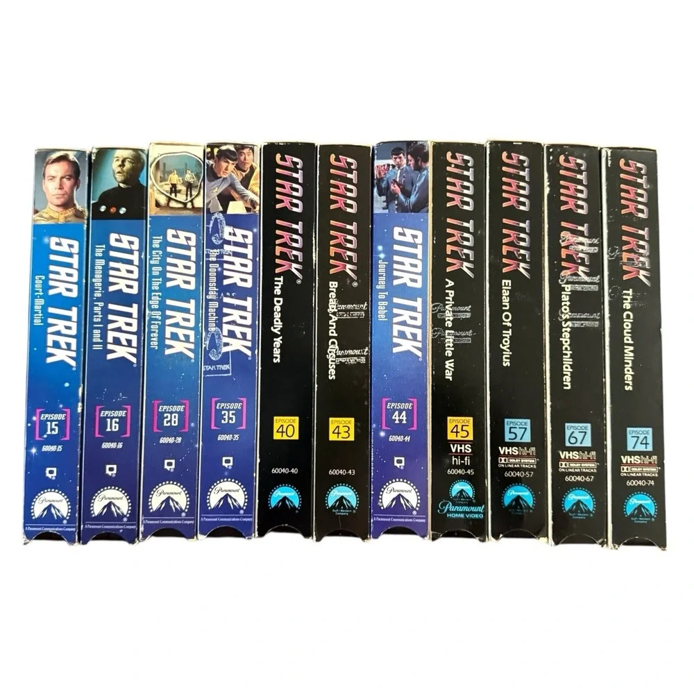 Lot of 11 Star Trek: The Original and Uncut TV Series Episodes VHS Tapes EUC